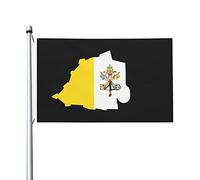 Bandiera Da Giardino Vatican City State Terrain Map Bandiere Decorative Lavabile Bandiera Da Cortile Antivento Garden Flag Per Festival Feste Celebrazioni 90X152CM