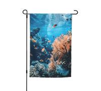 Bandiera da giardino versatile ed elegante con stampa barriera corallina, per tutte le stagioni, decorazione per cortili, verande, giardini