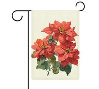 Bandiera da giardino vintage con stelle di Natale ad acquerello, per le festività stagionali, su entrambi i lati, 30,5 x 45,7 cm