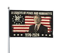 Bandiera da giardino vintage Jimmy-Carter 1924-2024, 39° presidente degli Stati Uniti, 4x6