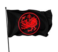 Bandiera Da Giardino Vlad Dracula Order Of Dragon Logo Symbol Garden Flag Lavabile Bandiera Da Cortile Colore Vivido Bandiere Decorative Per Esterno Festival Celebrazioni 90X152CM