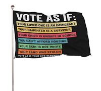 Bandiera Da Giardino Vote As If Your Life Depends On It Human Rights Bandiera Da Cortile Lavabile Bandiere Decorative Antivento Garden Flag Per Esterno Feste Celebrazioni 90X152CM