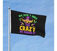 Bandiera Da Giardino We Don'T Hide The Crazy We Parade It Bandiera Da Cortile Colore Vivido Bandiere Decorative Durevole Garden Flag Per Esterno Celebrazioni Feste 90X152CM