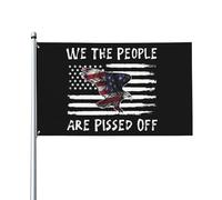 Bandiera Da Giardino We The People Are Angry Pissed Off Black Bandiere Decorative Antivento Garden Flag Durevole Bandiera Da Cortile Per Esterno Celebrazioni Feste 90X152CM
