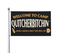 Bandiera Da Giardino Welcome To Camp Quitcherbitchin Bandiere Decorative Premium Bandiera Da Cortile Durevole Garden Flag Per Esterno Festival Celebrazioni 90X152CM