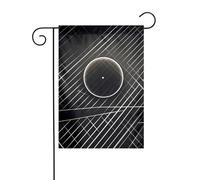 Bandiera Da Giardino White Lines And Circles Bandiere Decorative Resistente Al Sole Garden Flag Colore Vivido Bandiera Da Cortile Per Festival Feste Esterno 30X45CM
