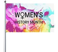 Bandiera Da Giardino Women'S History Month Bandiera Da Cortile Lavabile Bandiere Decorative Antivento Garden Flag Per Feste Celebrazioni Festival 90X152CM