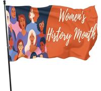 Bandiera Da Giardino Women'S History Month Bandiera Da Cortile Lavabile Garden Flag Antivento Bandiere Decorative Per Feste Esterno Festival 90X152CM