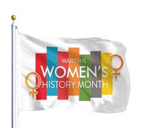 Bandiera Da Giardino Women'S History Month Bandiere Decorative Antivento Bandiera Da Cortile Premium Garden Flag Per Esterno Festival Celebrazioni 90X152CM