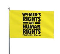 Bandiera Da Giardino Women'S Rights Are Human Rights Bandiere Decorative Colore Vivido Bandiera Da Cortile Impermeabile Garden Flag Per Festival Feste Esterno 90X152CM