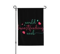 Bandiera Da Giardino World Breastfeeding Week Breast Milk Awareness Bandiere Decorative Verticale Bandiera Da Cortile Antivento Bandiera Verticale Per Esterno Feste Festival 30X45CM