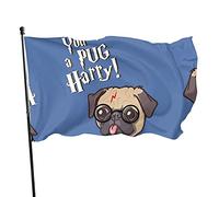 Bandiera da giardino you're a pug harry Flag Poliestere con 2 occhielli in ottone Banner Colori vivaci e a prova di sbiadimento Bandiera da giardino Bandiere per decorazioni per la casa all'aperto 3x5