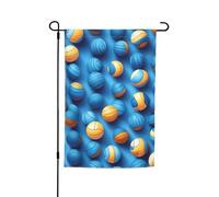 Bandiera da pallavolo blu stampata per giardino, cortile, vacanze, feste, matrimoni, esterni, casa, portico, fattoria, stagionale