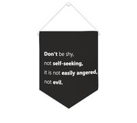 Bandiera da parete in tela con citazione ispiratrice Don't Be Shy, not Self-seeking, it is not easily Angered, not Evil Wall Art Hanging Banner Home Office Decor 25,4 x 30,5 cm banner in tela regalo