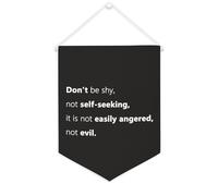 Bandiera da parete in tela con citazione ispiratrice Don't Be Shy, not Self-seeking, it is not easily Angered, not Evil Wall Art Hanging Banner Home Office Decor 30,5 x 40,6 cm Banner in tela regalo