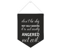 Bandiera da parete in tela con citazione ispiratrice Don't Be Shy, not Self-seeking, it is not easily Angered, not Evil Wall Art Hanging Banner Home Office Decor 25,4 x 30,5 cm banner in tela regalo