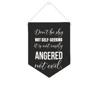 Bandiera da parete in tela con citazione ispiratrice Don't Be Shy, not Self-seeking, it is not easily Angered, not Evil Wall Art Hanging Banner Home Office Decor 25,4 x 30,5 cm banner in tela regalo