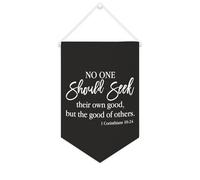 Bandiera da parete in tela con citazione ispiratrice "No One Should Seek their Own Good,but The Good of Others", decorazione da parete per casa e ufficio, 25,4 x 38,1 cm, in tela, regalo per