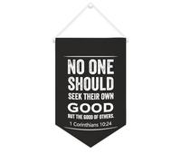 Bandiera da parete in tela con citazione ispiratrice "No One Should Seek their Own Good,but The Good of Others", decorazione da parete per casa e ufficio, 25,4 x 38,1 cm, in tela, regalo per