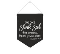 Bandiera da parete in tela con citazione ispiratrice "No One Should Seek their Own Good,but The Good of Others", decorazione da parete per casa e ufficio, 25,4 x 30,5 cm