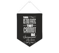Bandiera da parete in tela con citazione ispiratrice "There Is No Fate That Cannot Be Surmounted by Scorn". Striscione da appendere per casa e ufficio, 25,4 x 30,5 cm