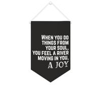Bandiera da parete in tela con citazione motivazionale, con scritta in lingua inglese "When You Do Things from Your Soul", decorazione per casa e ufficio, 25,4 x 38,1 cm, idea regalo per