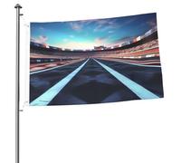 Bandiera da pista da gara 2 x 3 ft stampa su entrambi i lati bandiera da giardino bandiere di benvenuto per esterni bandiera per esterni banner cartelli per interni cortile decorazione vacanza