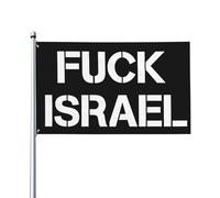 Bandiera da processione, decorazione per esterni e interni, 3x5 piedi, con 2 occhielli, "Fanculo Israele, libera la Palestina, salva Gaza"