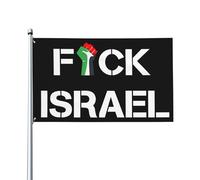 Bandiera da processione, decorazione per esterni e interni, 3x5 piedi, con 2 occhielli, "Fanculo Israele, libera la Palestina, salva Gaza"