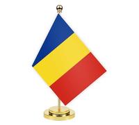 Bandiera da scrivania della Romania, 30 cm, piccolo rumeno, striscione rumena, per esterni, piccola stampa, decorazione per ufficio, casa, tavolo