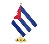 Bandiera da scrivania di Cuba, 30 cm, piccolo striscione cubana, per esterni, piccola stampa, decorazione per ufficio, casa, tavolo cuba