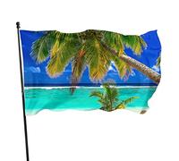 Bandiera da spiaggia con albero di cocco, 9,6 x 1,5 m, in poliestere resistente allo sbiadimento, con 2 occhielli in ottone