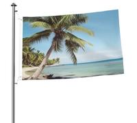 Bandiera da spiaggia con palma da 0,9 m stampa su entrambi i lati bandiere da giardino bandiera da cortile per esterni bandiere per vacanze banner regalo con occhielli sfondo fotografico per interni