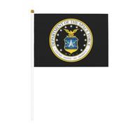 Bandiera da sventolare a mano bifacciale della Forza Spaziale degli Stati Uniti, 5,5x8,2 pollici, bandiera portatile