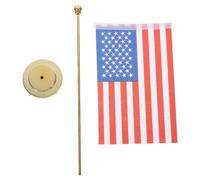 Bandiera da tavolo americana con supporto in ferro, mini bandiera da tavolo
