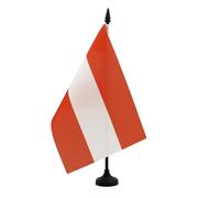 BANDIERA DA TAVOLO AUSTRIA 21x14cm - PICCOLA BANDIERINA AUSTRIACA 14 x 21 cm - AZ FLAG