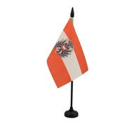 BANDIERA DA TAVOLO AUSTRIA CON AQUILA 15x10cm - PICCOLA BANDIERINA AUSTRIACA CON STEMMA 10 x 15 cm - AZ FLAG