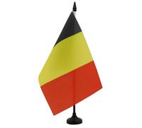 BANDIERA DA TAVOLO BELGIO 21x14cm - PICCOLA BANDIERINA BELGA 14 x 21 cm - AZ FLAG