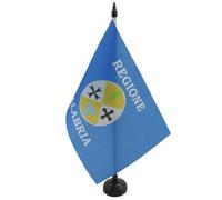 BANDIERA DA TAVOLO CALABRIA 21x14cm - PICCOLA BANDIERINA CALABRESE - REGIONE ITALIA 14 x 21 cm - AZ FLAG