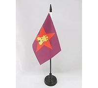 BANDIERA DA TAVOLO CASTIGLIA COMUNERA INDIPENDENTISTA 15x10cm - PICCOLA BANDIERINA CASTILLA NAZIONALISTA 10 x 15 cm - AZ FLAG