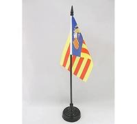 BANDIERA DA TAVOLO CONSIGLIO DEL PAESE VALENCIANO 15x10cm - PICCOLA BANDIERINA COMUNITÀ VALENCIANA 10 x 15 cm - AZ FLAG