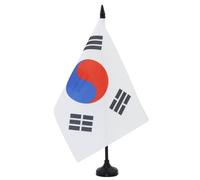 BANDIERA DA TAVOLO COREA DEL SUD 21x14cm - PICCOLA BANDIERINA SUDCOREANA 14 x 21 cm - AZ FLAG