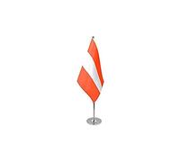 BANDIERA DA TAVOLO DI PRESTIGIO AUSTRIA 22x15cm in RASO - PICCOLA BANDIERINA AUSTRIACA 15 x 22 cm - AZ FLAG