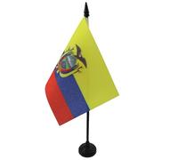 BANDIERA DA TAVOLO ECUADOR 15x10cm - PICCOLA BANDIERINA ECUADOREGNA 10 x 15 cm - AZ FLAG