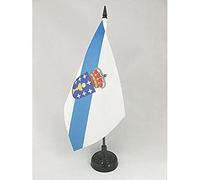 BANDIERA DA TAVOLO GALIZIA 21x14cm - PICCOLA BANDIERINA GALICIA IN SPAGNA 14 x 21 cm - AZ FLAG