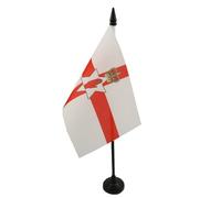 BANDIERA DA TAVOLO IRLANDA DEL NORD 15x10cm - PICCOLA BANDIERINA IRLANDESE 10 x 15 cm - AZ FLAG