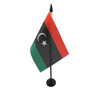 BANDIERA DA TAVOLO LIBIA 15x10cm - PICCOLA BANDIERINA LIBICA 10 x 15 cm - AZ FLAG