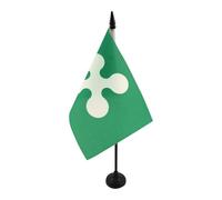 BANDIERA DA TAVOLO LOMBARDIA 21x14cm - PICCOLA BANDIERINA LOMBARDA - REGIONE ITALIA 14 x 21 cm - AZ FLAG
