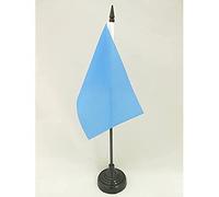 BANDIERA DA TAVOLO MONOCOLORE AZZURO 15x10cm - PICCOLA BANDIERINA AZZURA 10 x 15 cm - AZ FLAG