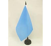 BANDIERA DA TAVOLO MONOCOLORE AZZURO 21x14cm - PICCOLA BANDIERINA AZZURA 14 x 21 cm - AZ FLAG